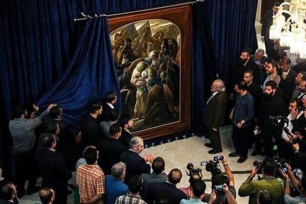 لحظه وداع امام رضا (ع) با فرزندش نقاشی شد لحظه وداع امام رضا (ع) با فرزندش نقاشی شد